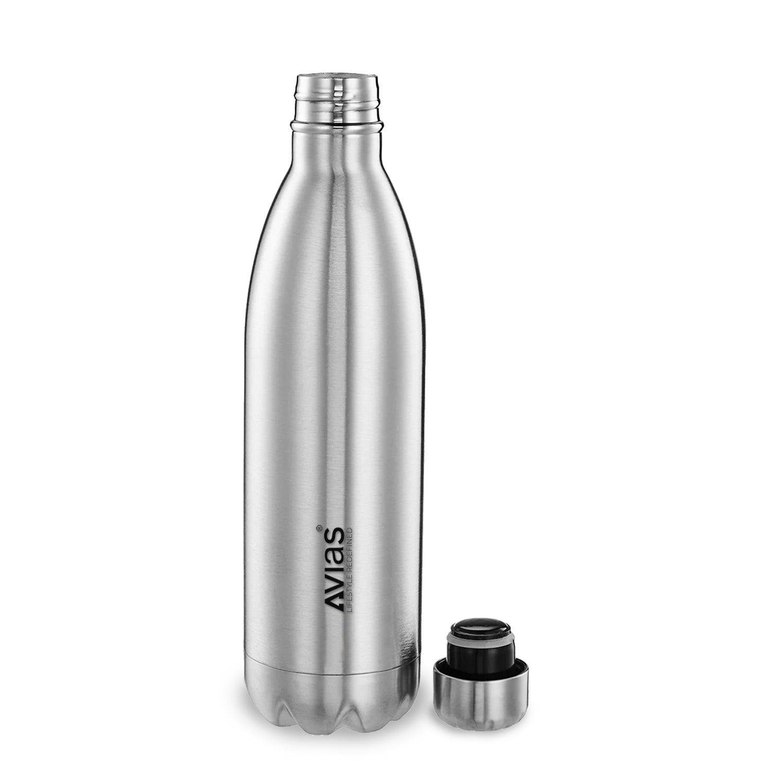 Evita premium stainless steel Vacuum Insulated Flask Water Bottle open lid