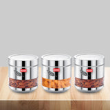 AVIAS Milano Canister - Set of 3 |  Spill proof/Air tight | Sturdy and durable | See through body | 900ml-1200ml