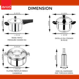 Best Stainless Steel Kitchenware sets 11 Pieces dimension
