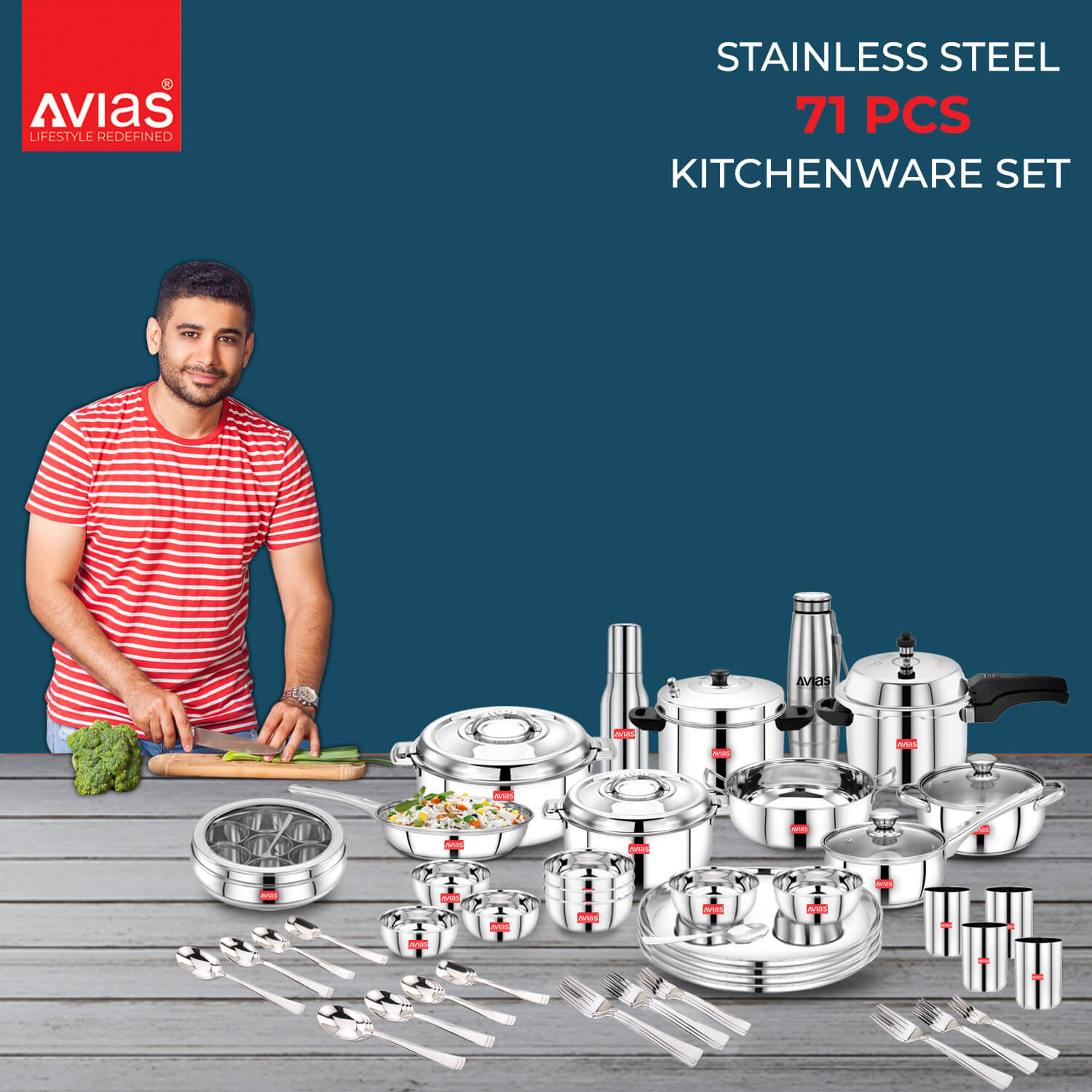 Stainless Steel 71 PCS Kitchen Set for all purpose in the kitchen