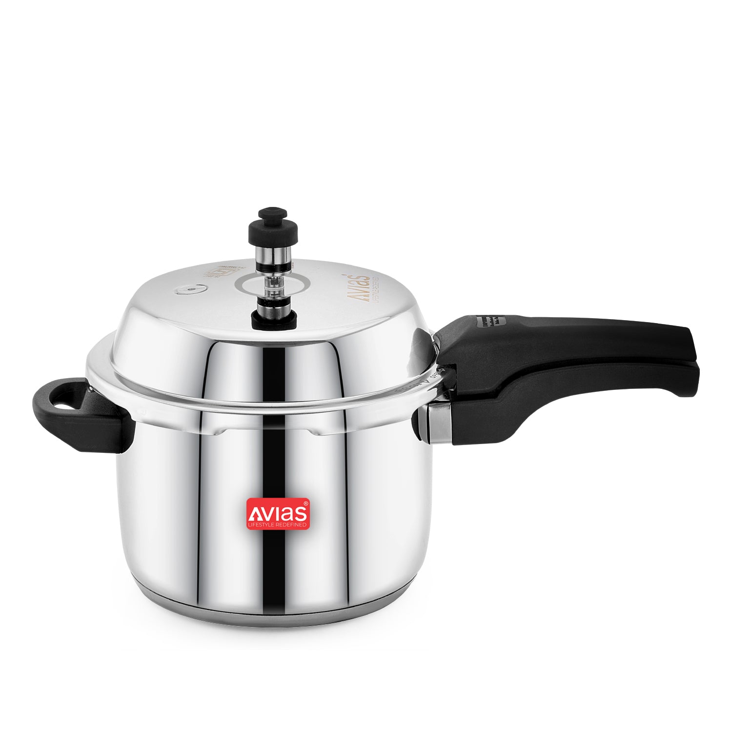 Avias Ceres Stainless Steel Pressure Cooker | Outer Lid | Induction Compatible | 1.2mm | 2L–5L
