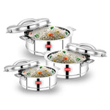 AVIAS Astra Stainless Steel Casserole set of 3