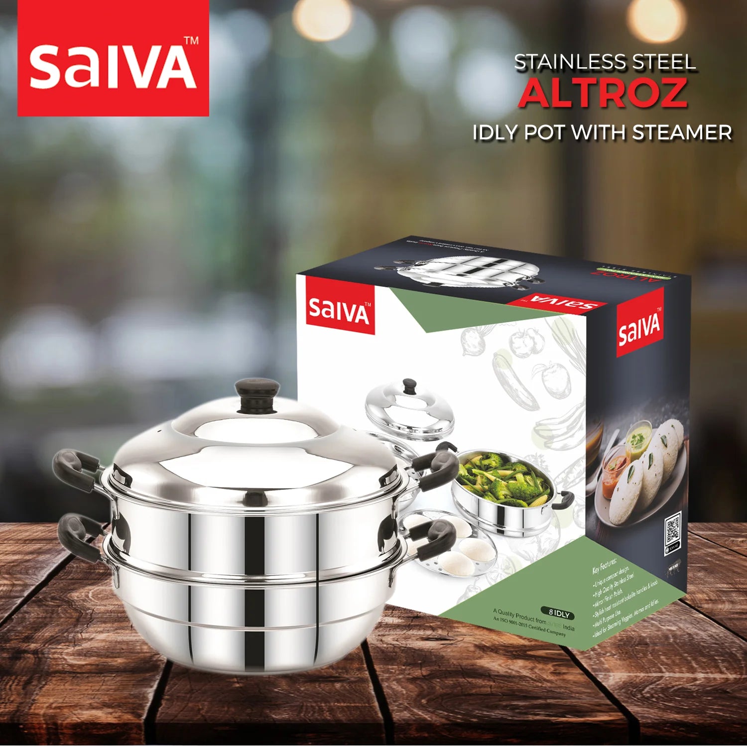 Avias Altroz stainless steel Idly pot with steamer | Idly cooker package