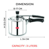 Ceres stainless steel premium pressure cooker Inner lid 3 liters