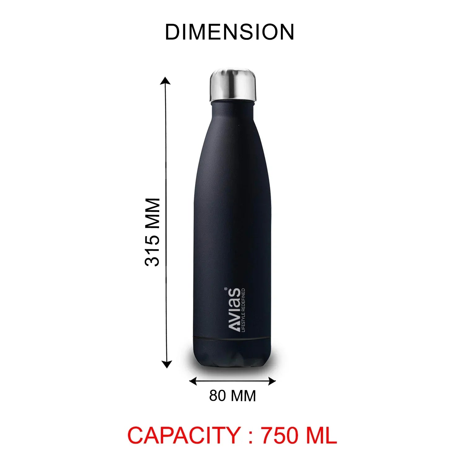 Evita premium stainless steel Vacuum Insulated Flask Water Bottle 750ml