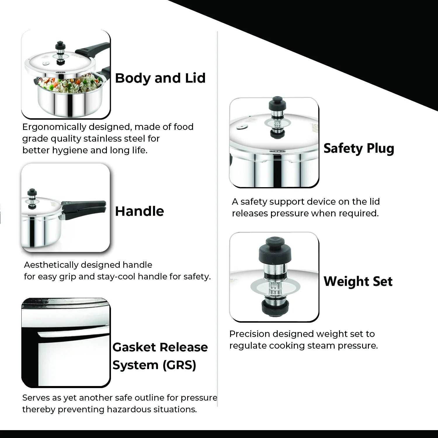 Cooker clearance weight set