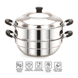 Avias Altroz stainless steel Idly pot with steamer | Idly cooker compatibility