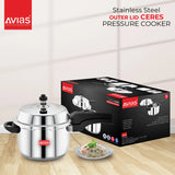 Ceres stainless steel premium outer lid pressure cooker package