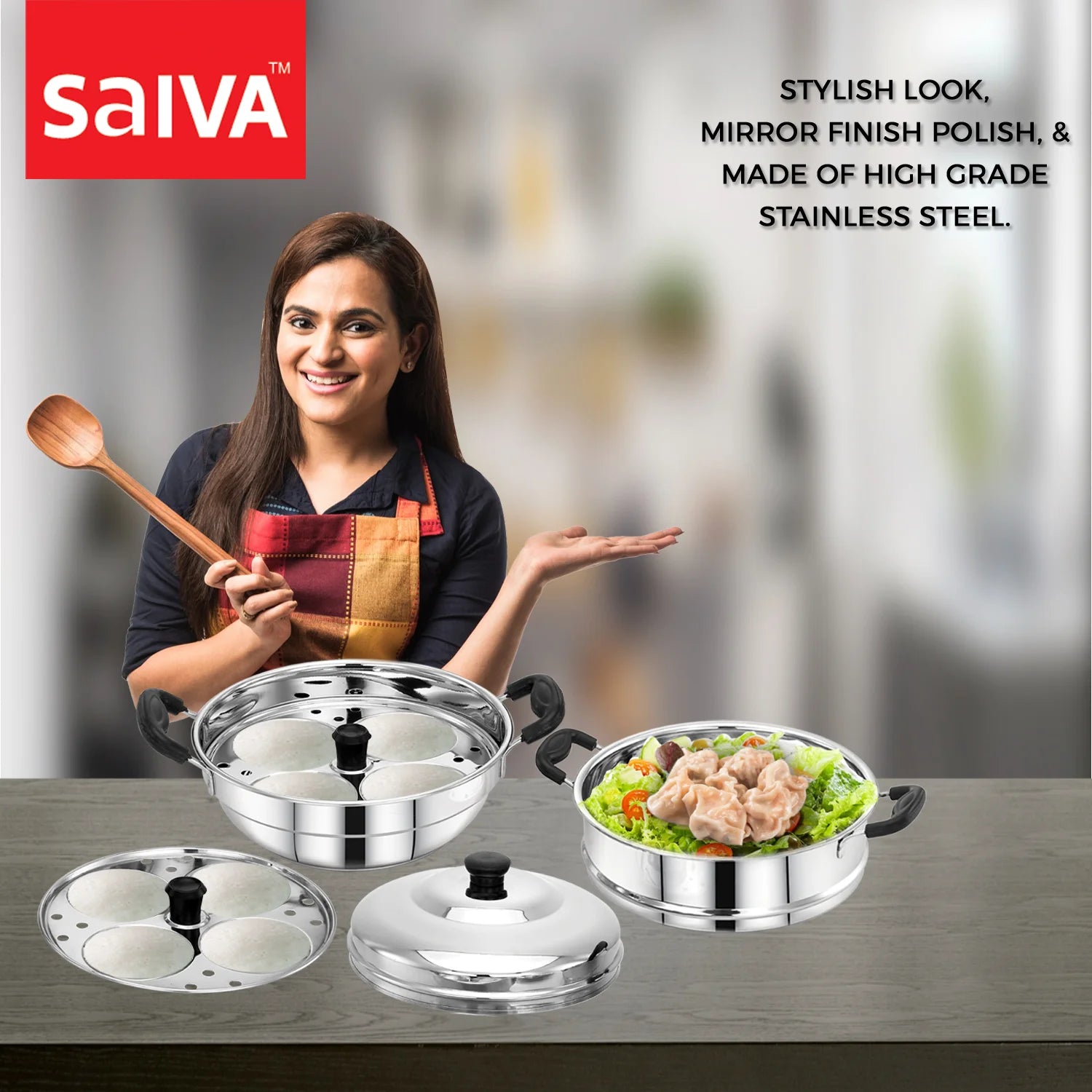 Avias Altroz stainless steel Idly pot with steamer | Idly cooker for cooking best soft idli