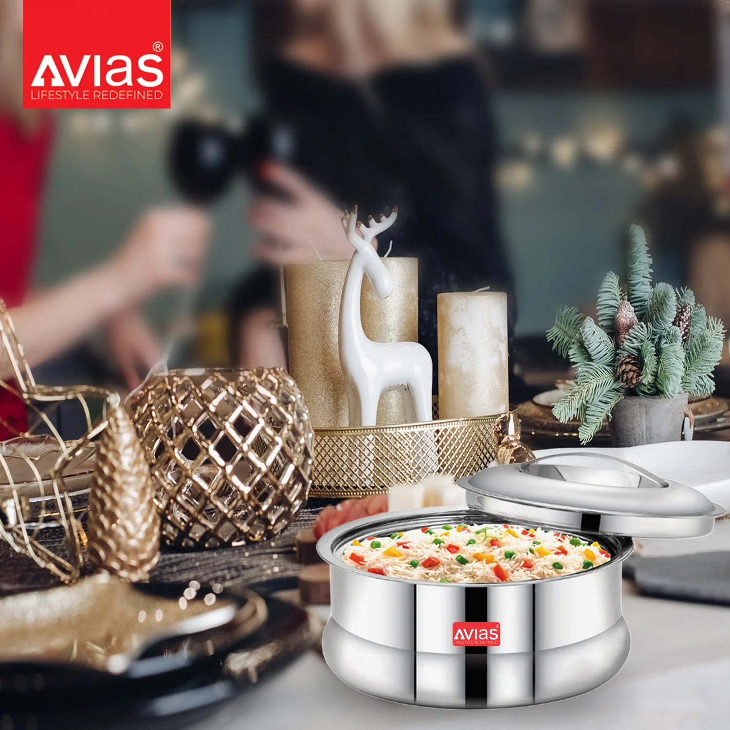 AVIAS Ruby Casserole Stainless steel for good quality food storage