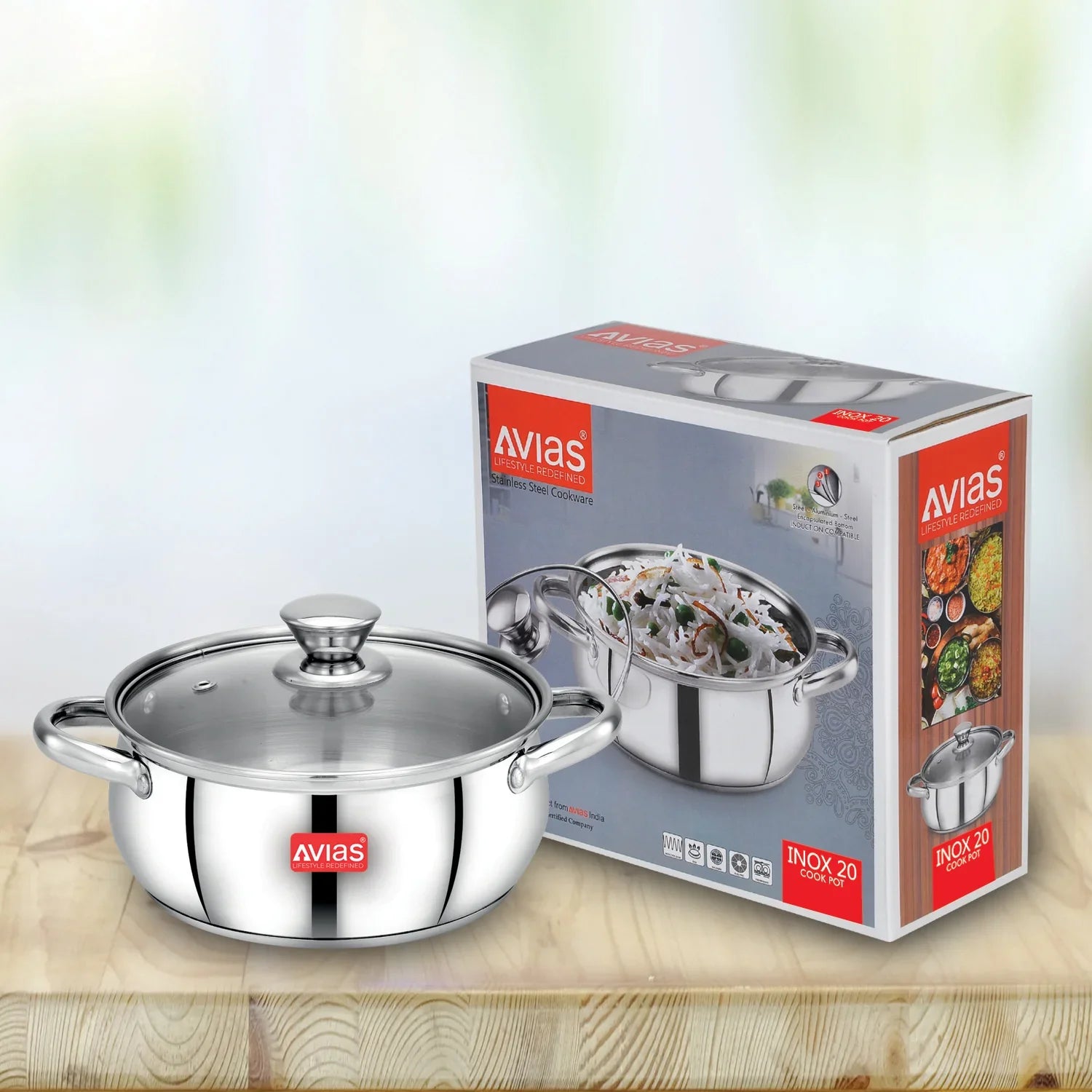 AVIAS Inox IB stainless steel cookpot package