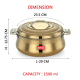 AVIAS Riara Gold Premium Stainless steel casserole 1500 ml