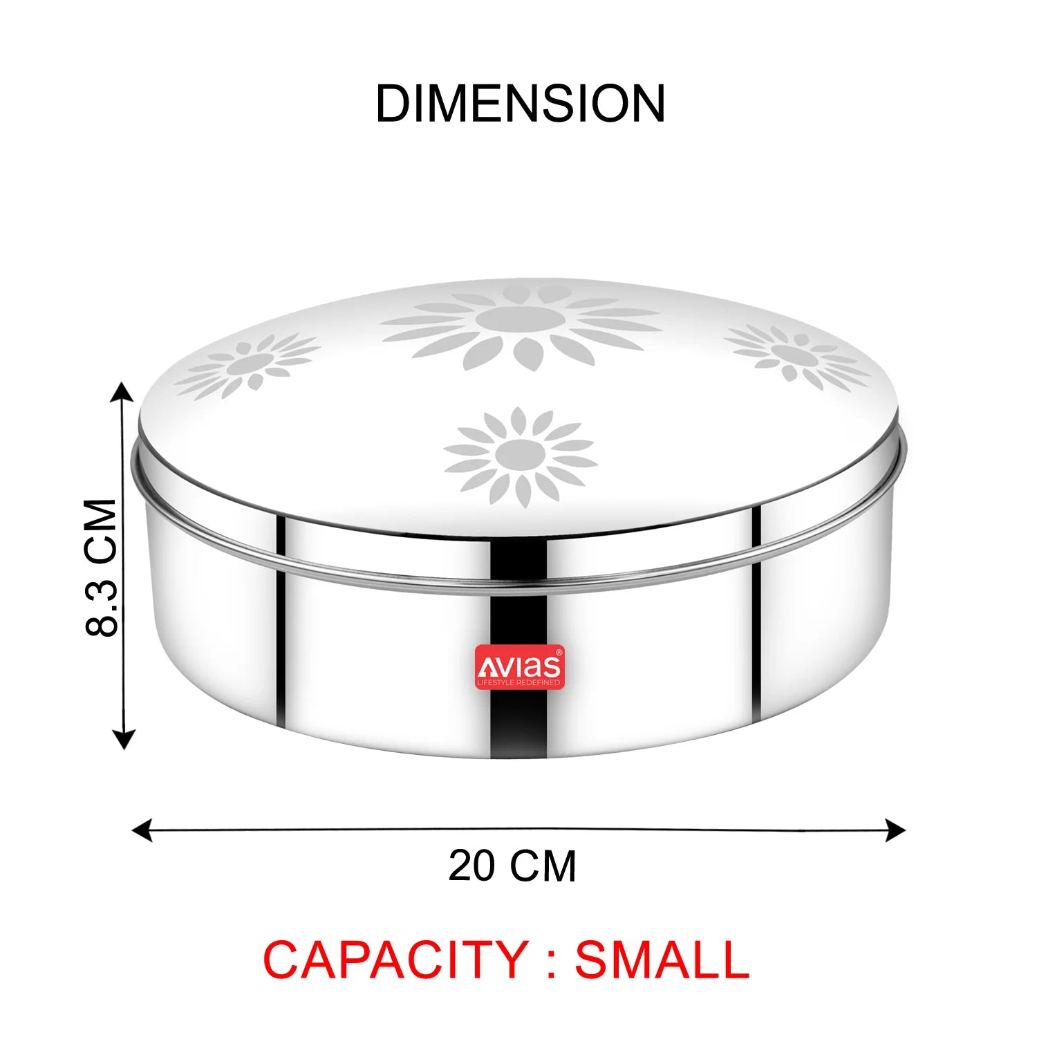 AVIAS Dome stainless steel spice box small