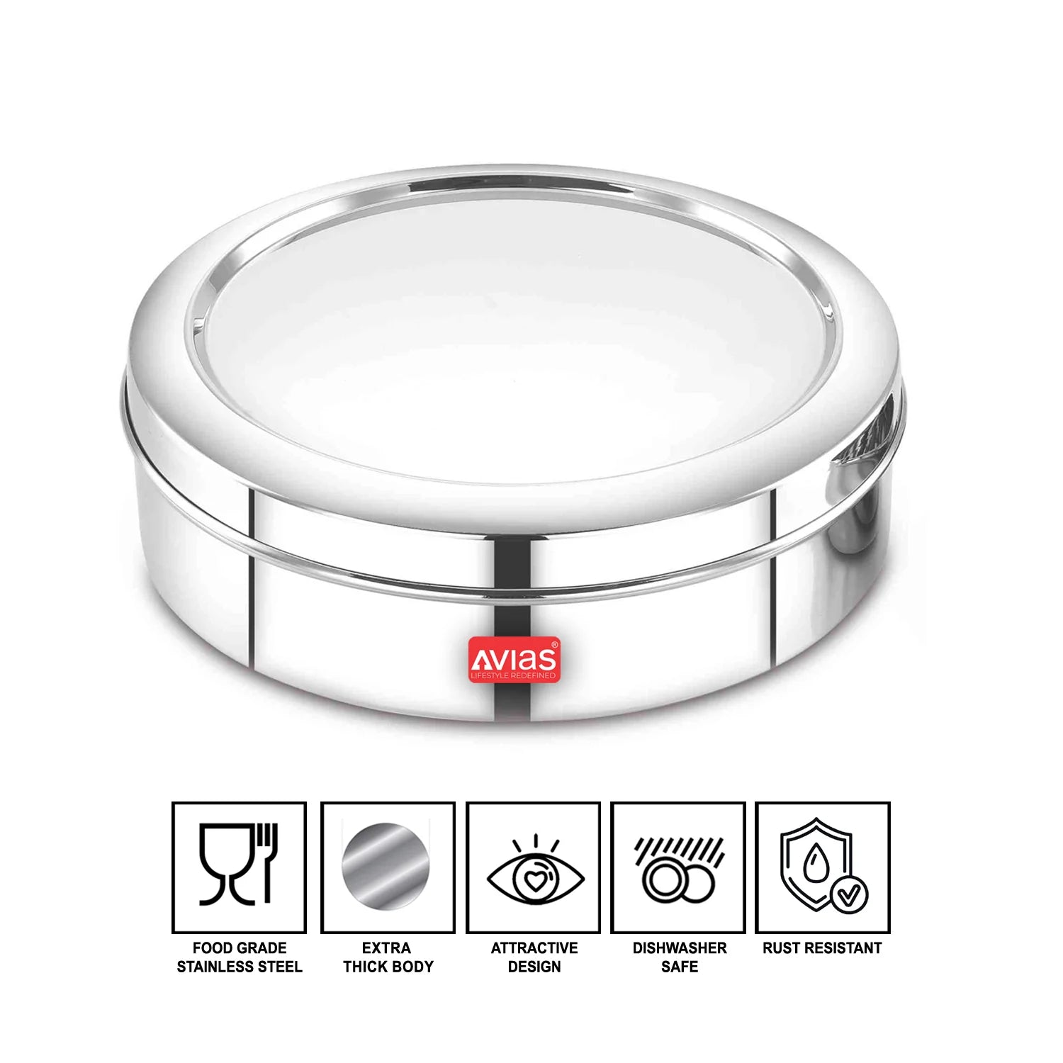 AVIAS Stainless Steel Elegant Spice box features