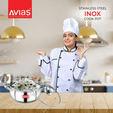 AVIAS Inox IB stainless steel cookpot for cooking quality food in the kitchen