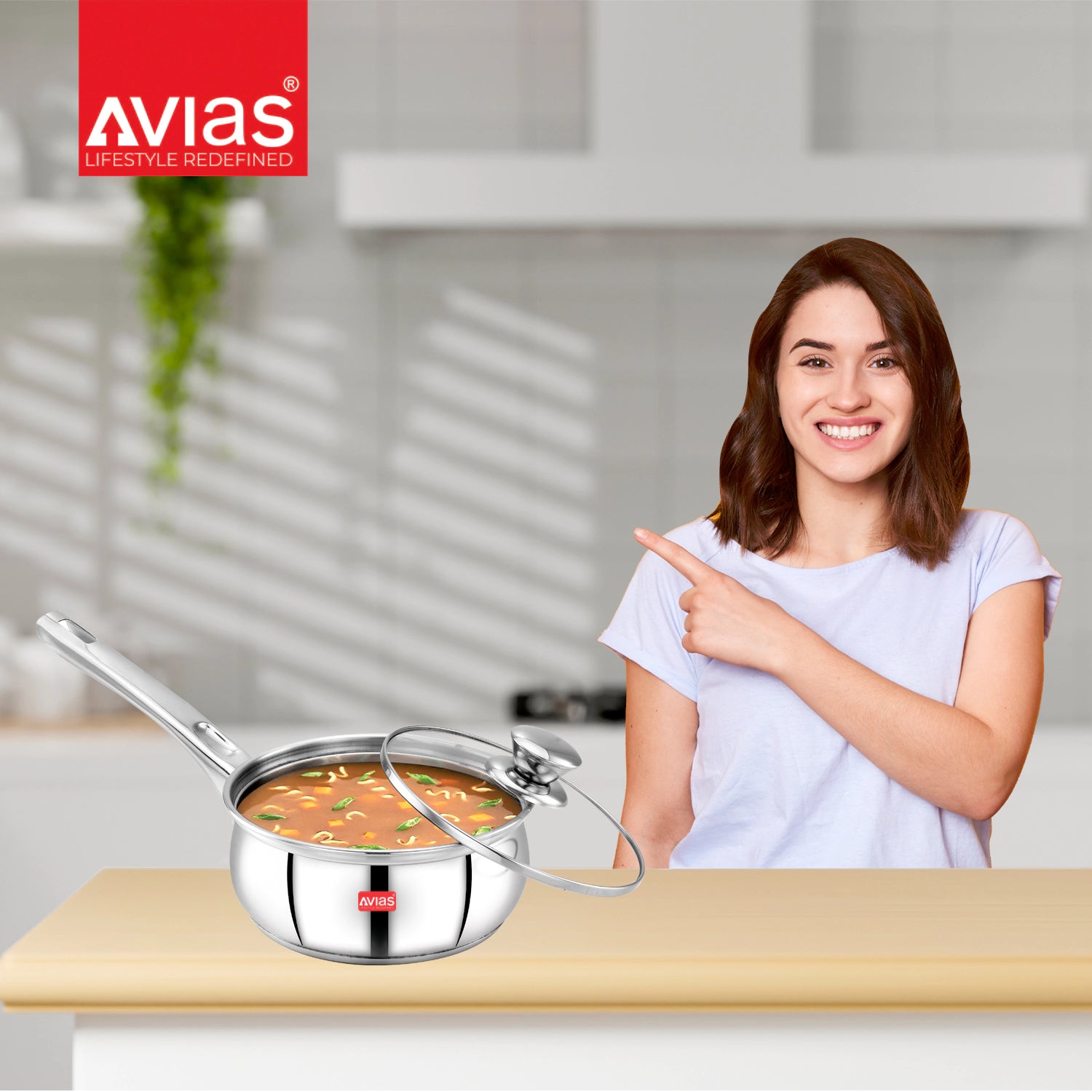 AVIAS Inox IB stainless Steel Saucepan for cooking quality food in the kitchen
