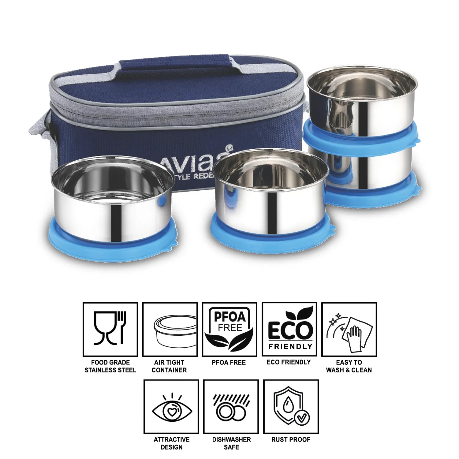 AVIAS Office Combo - Freshia H4 Lunch box features