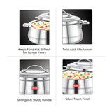 Riara Silver Premium Stainless steel casserole