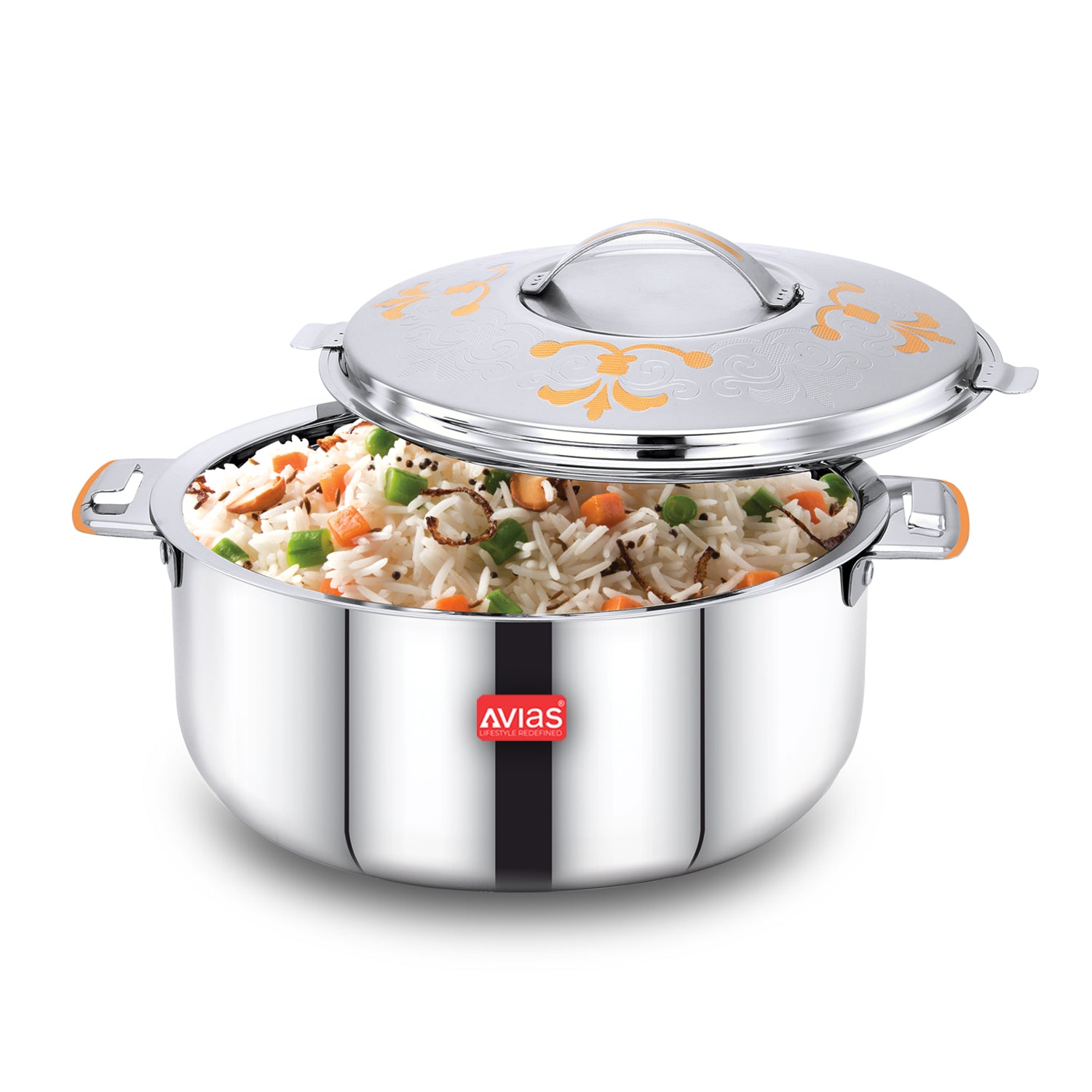 Avias Emerald Stainless Steel Insulated Casserole / Hotpot | Double Wall | Twist Lock | 2.5L / 3.5L