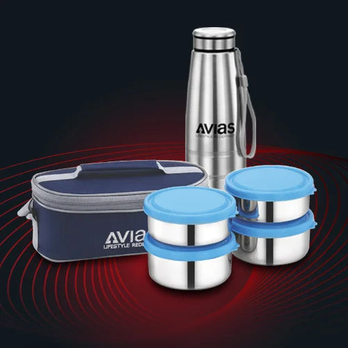 AVIAS Office Combo - Freshia H4 & Premia Stainless Steel Bottle