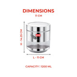 AVIAS Milano Stainless steel Canister 1200ml