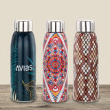 AVIAS Avio Printed Stainless steel Baby Water Bottles | Eco friendly | leak proof lids | Highly durable