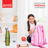 AVIAS Premia Bottle Stainless Steel for school