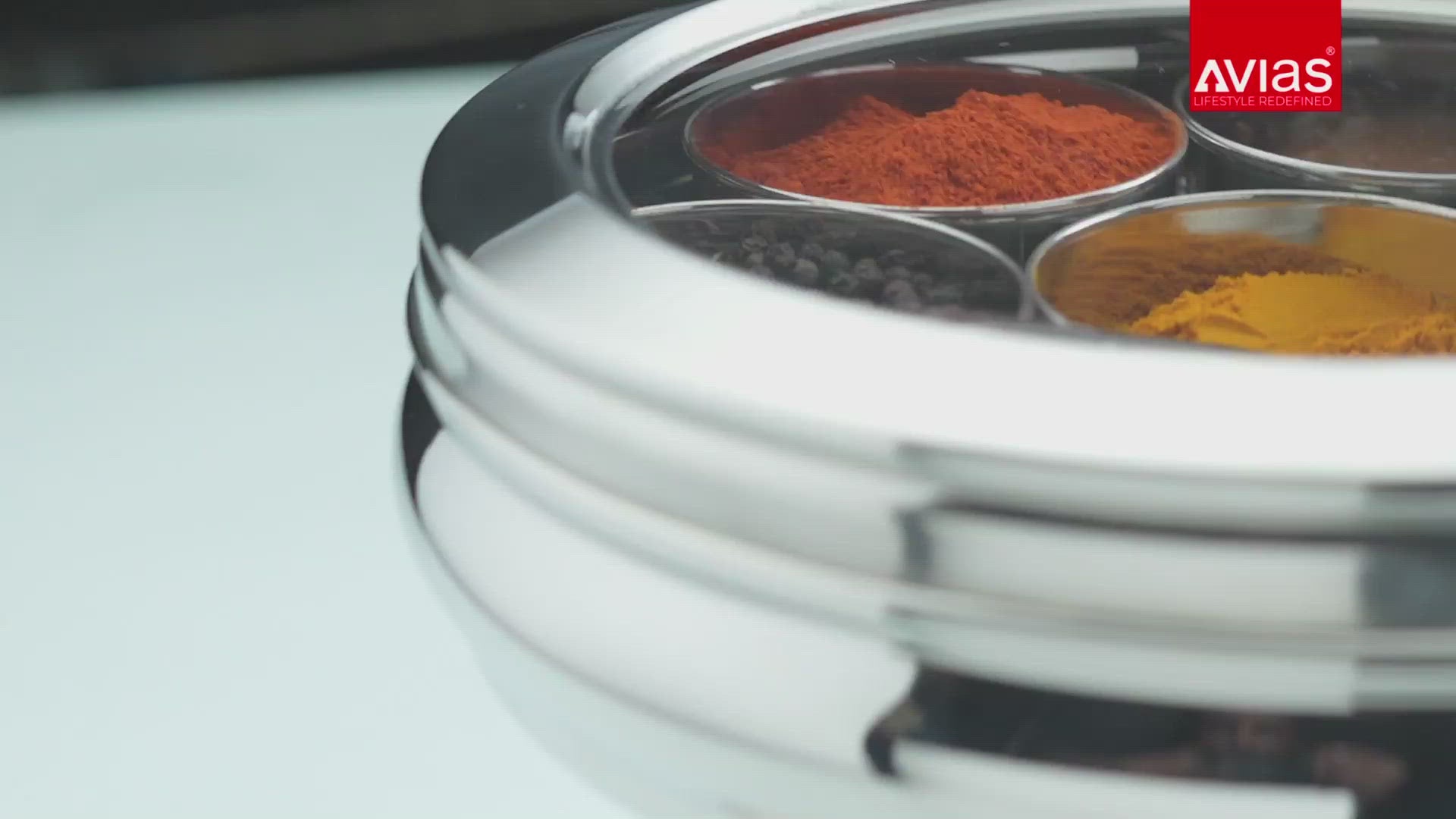 AVIAS Stainless steel Deluxe Spice box with See-through lid