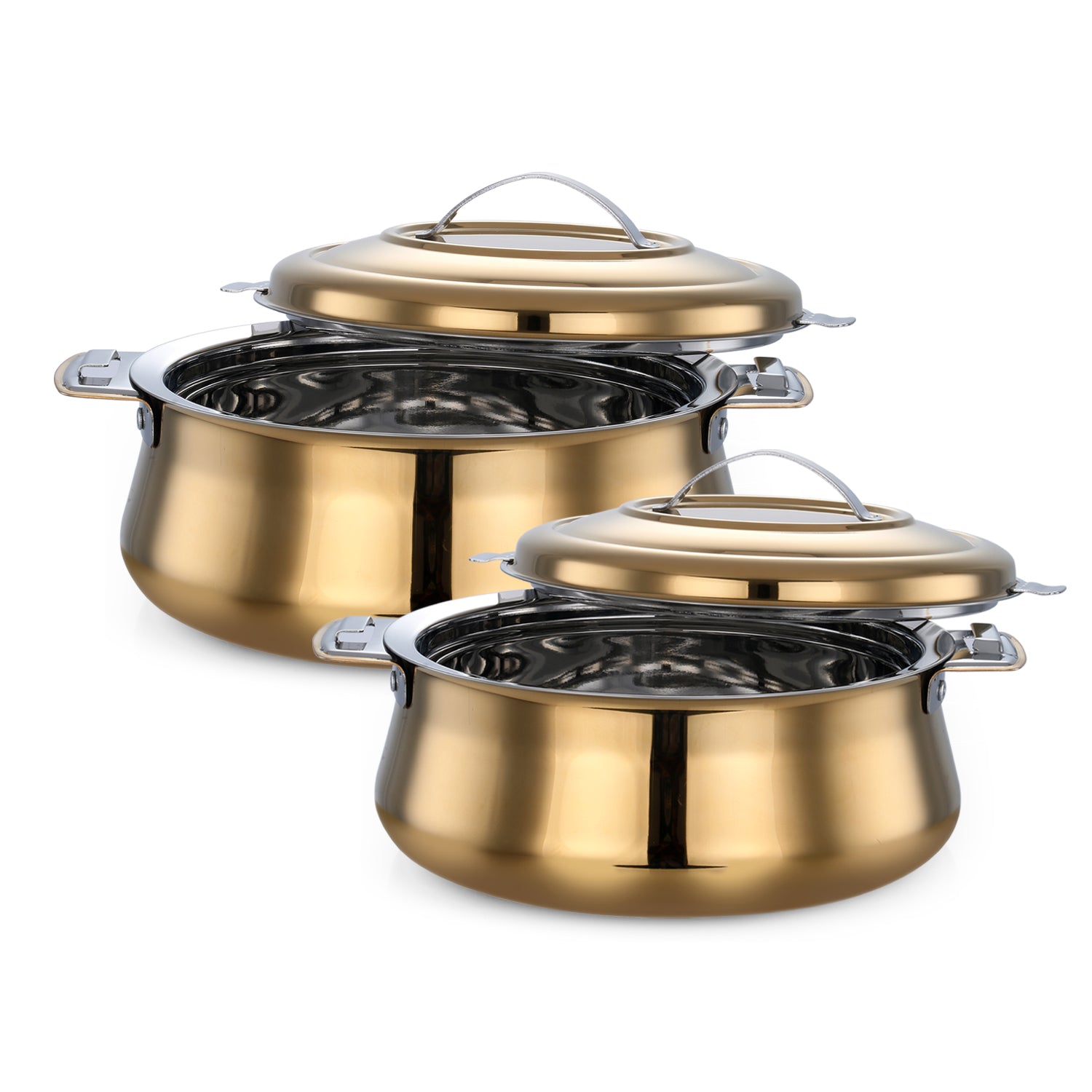 AVIAS Riara Gold Premium Stainless steel casserole set of 2 open