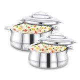 AVIAS Riara Silver Premium Stainless steel casserole/ hotpot/ hot case open