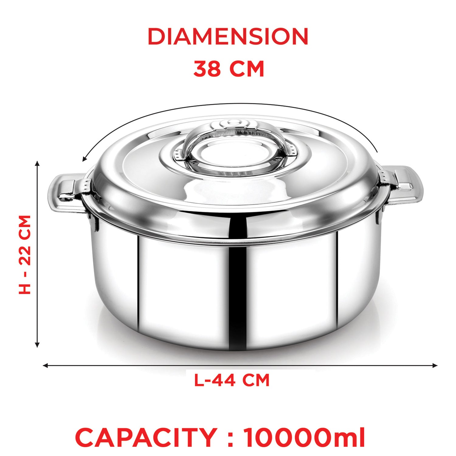 Avistar Casserole 10000 ml dimension