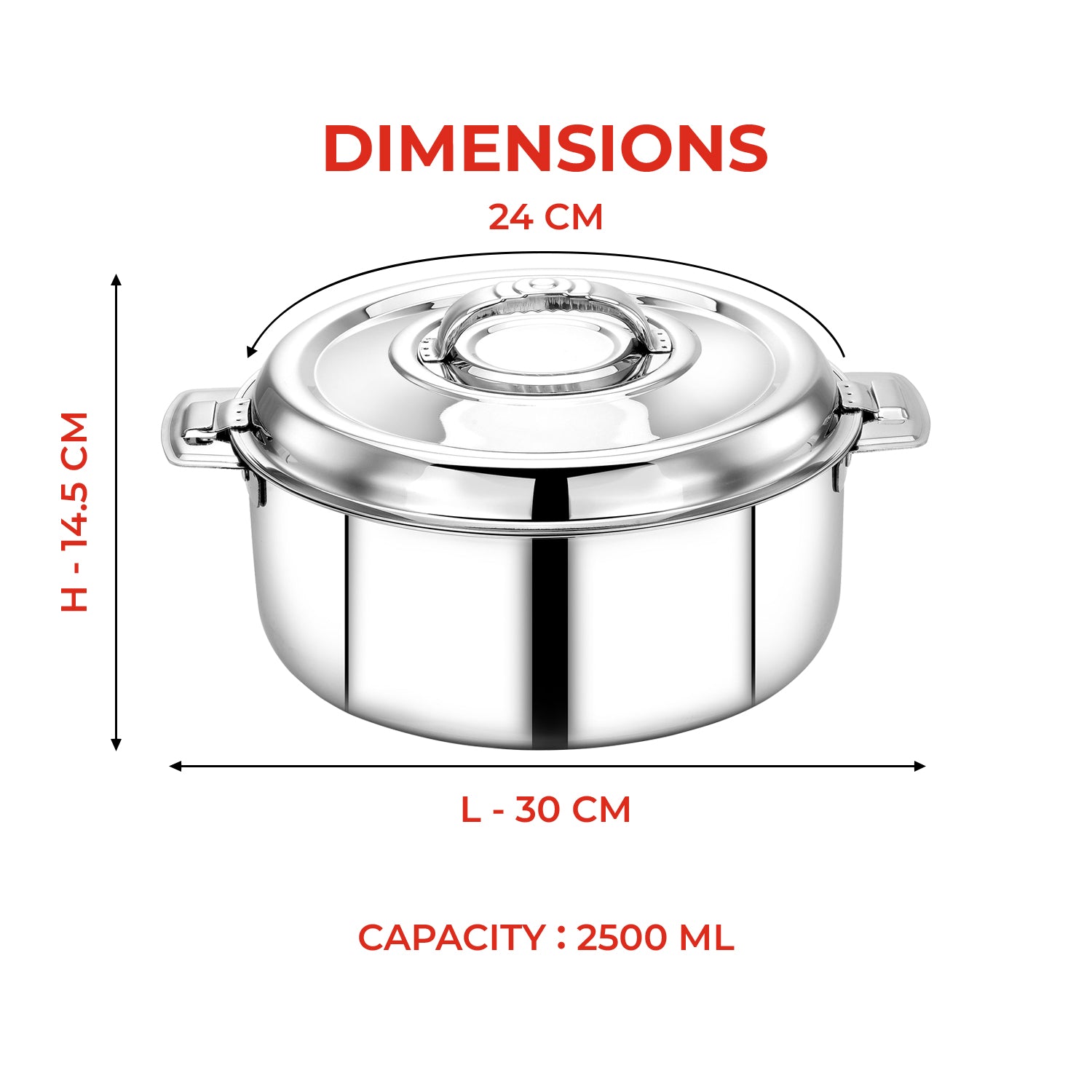 2500 ml casserole