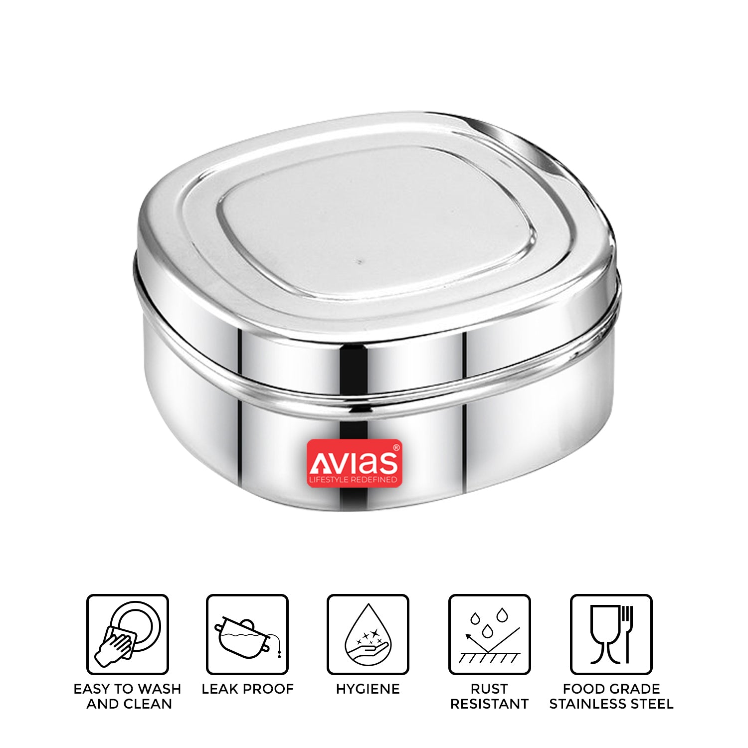AVIAS Curry/Chocolate box SS Lid features