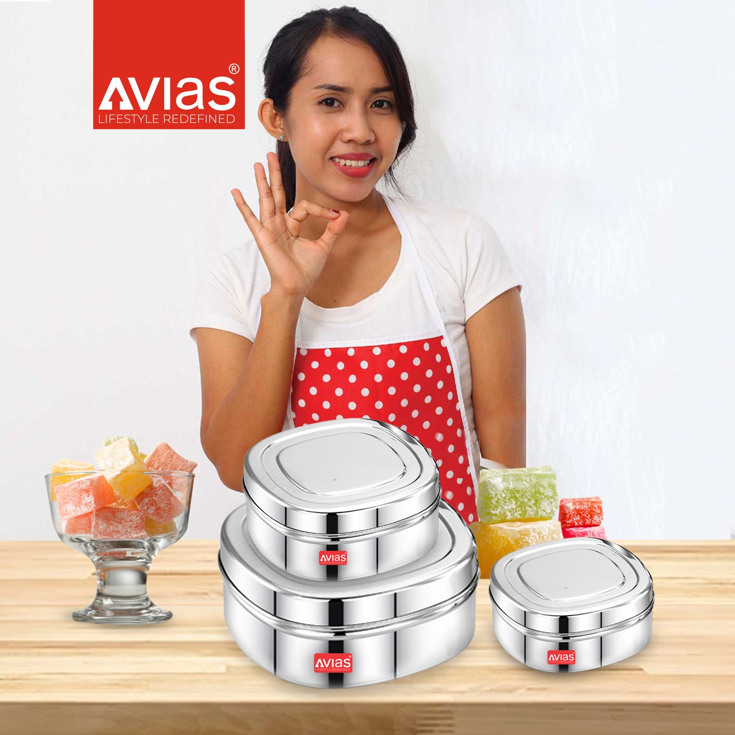 AVIAS Curry/Chocolate box SS Lid for storage