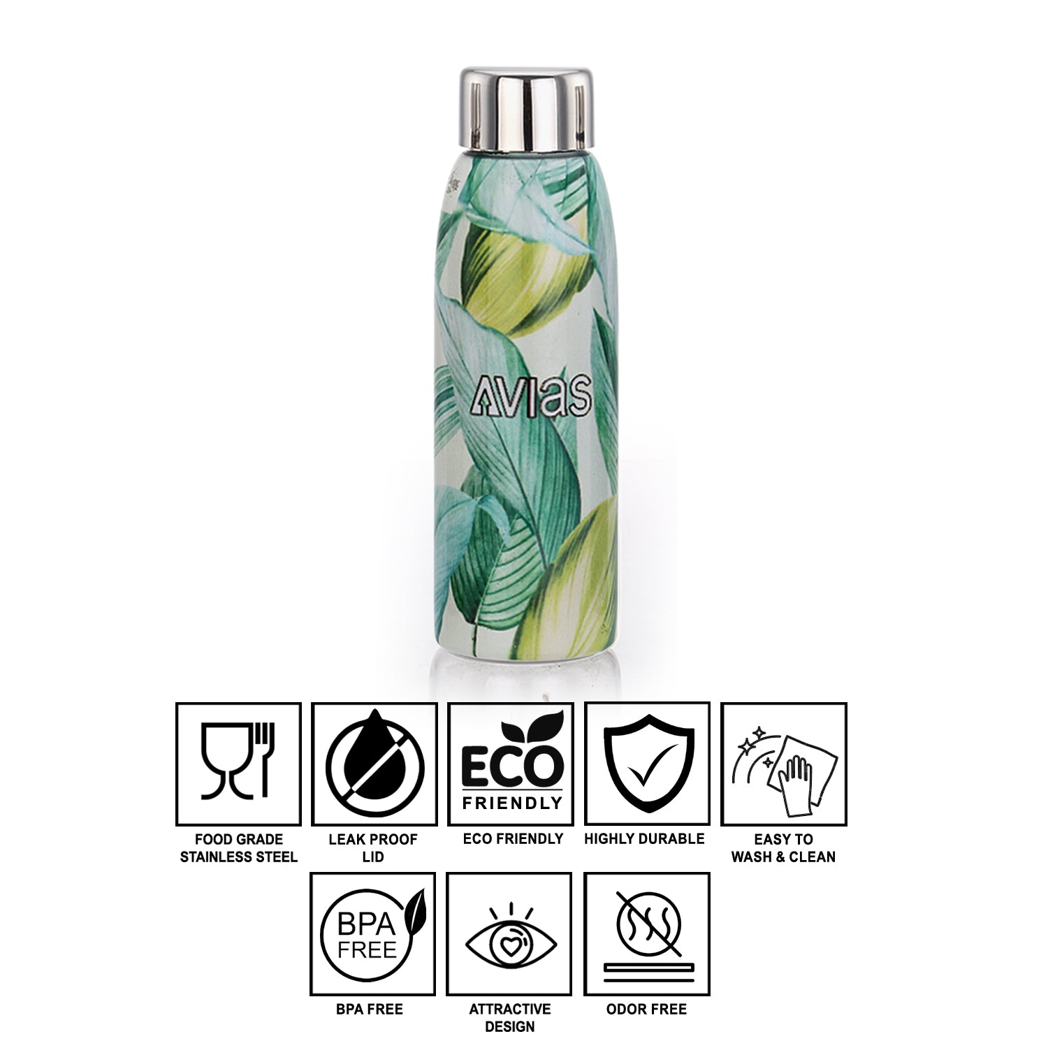 Avio Printed Stainless steel Baby Water Bottles features.