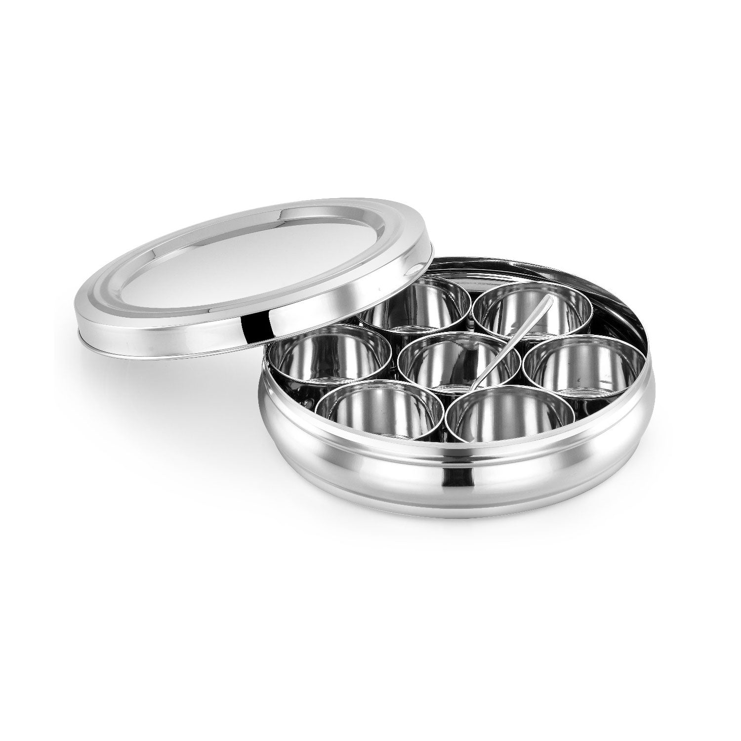 AVIAS Stainless steel Deluxe Spice box with See-through lid open